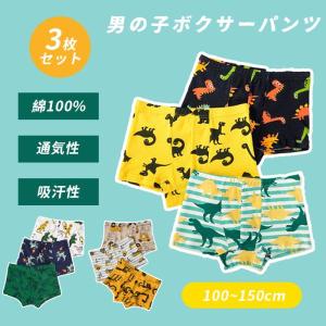 ボクサーパンツ キッズ セット 男の子 130 100 110 綿 恐竜 子供 下着 男児 子ども セット ブリーフ コットン 車柄 くるま 120 130 140 150