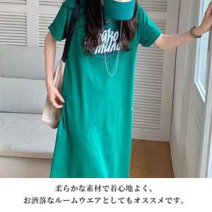 ワンピース レディース 夏 半袖 tシャツ ル...の詳細画像1