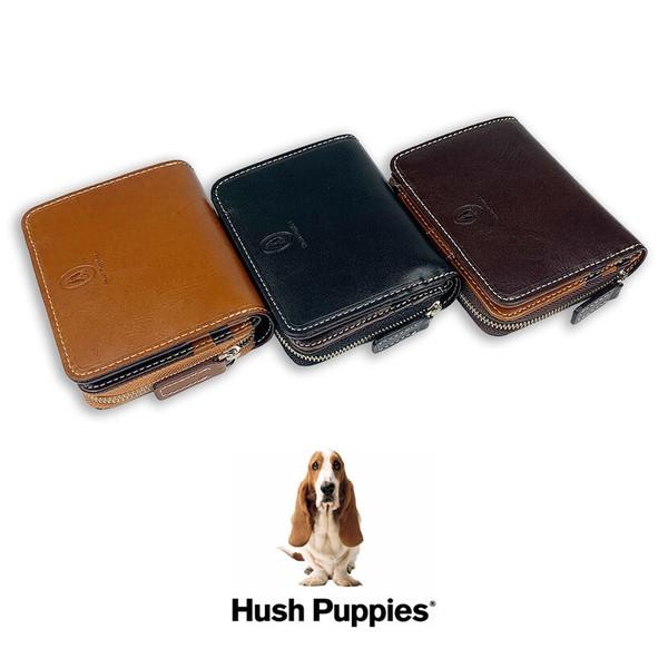 Hush Puppies (ハッシュパピー) アニリンレザー 二つ折財布