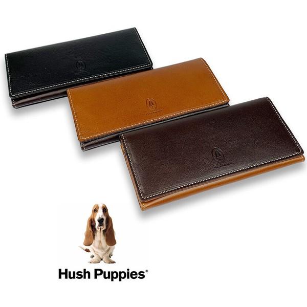 Hush Puppies (ハッシュパピー) アニリンレザー かぶせ 長財布