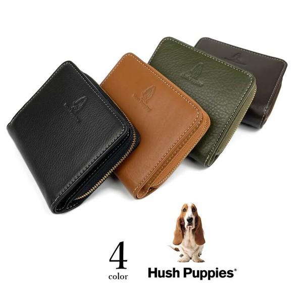 Hush Puppies (ハッシュパピー) 牛革×豚革 二つ折財布