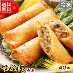 やまと豚 肉春巻 40本 | [冷凍] 送料無料 父の日 母の日 プレゼント 食べ物 内祝い 食品 春巻 春巻き 冷凍食品 お取り寄せグルメ 中華 ご飯のお供 おかず ギフト｜frieden-shop