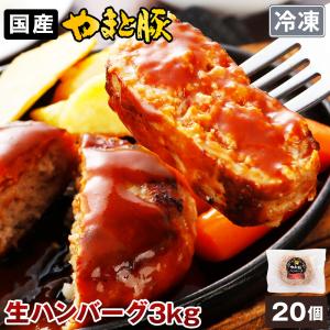 やまと豚 ポーク ハンバーグ 3kg (20個入) | [冷凍] 送料無料 父の日 母の日 プレゼント 食べ物 肉 食品 内祝い 取り寄せ ギフト ステーキ お取り寄せグルメ｜frieden-shop