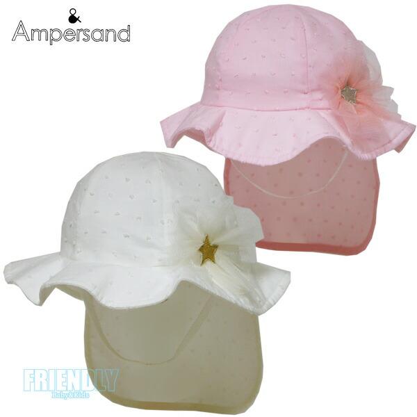 帽子 ベビー 子供 女の子 Ampersand(アンパサンド)L342028星×オーガンジーコサージ...