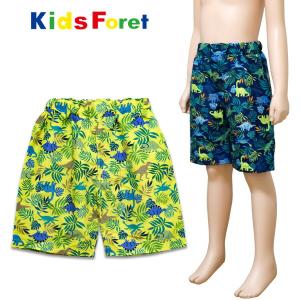 水着 キッズ 子供用 男の子 サーフパンツ Kids Foret キッズフォーレ(B37820) 恐竜柄 110cm 120cm 130cm こども 幼稚園 保育園 小学生 スイムフェア 海水パンツ｜friendly-store