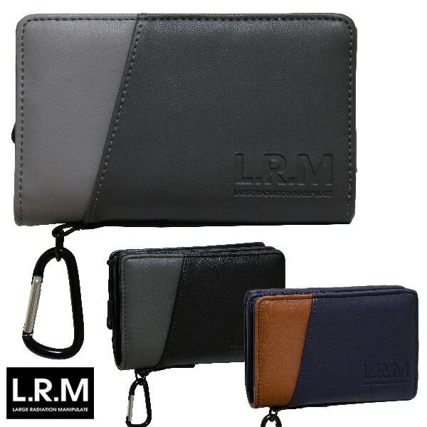 財布 二つ折り (CMK-0574)合皮切り替え カラビナ付き ジュニア キッズ メンズ 高校生 中...