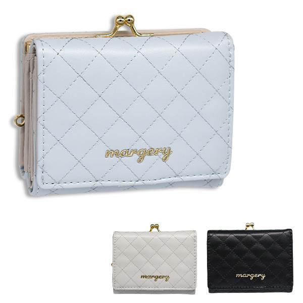 財布 ミニ財布 三つ折り がま口 合皮 キルト (MLS-4432) 小さめ おしゃれ 高校生 中学...