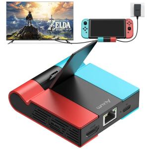 Alxum Switch ドック youtube対応 2023年最新lanポート付き ミニドック 多機能 スイッチ 充電スタンド TV出力｜friendlyfactory