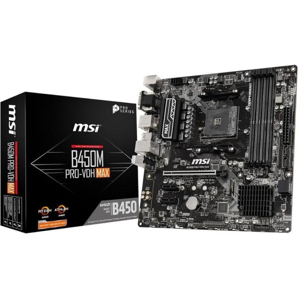 MSI マザーボード B450M PRO-VDH MAX/A 2023年版Ryzen 5000シリー...