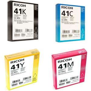 RICOH 4色セットリコー SGカートリッジ GC41K, C,M,Y （Mサイズ）純正品 （RICOH SG 3200 / 2200 シ