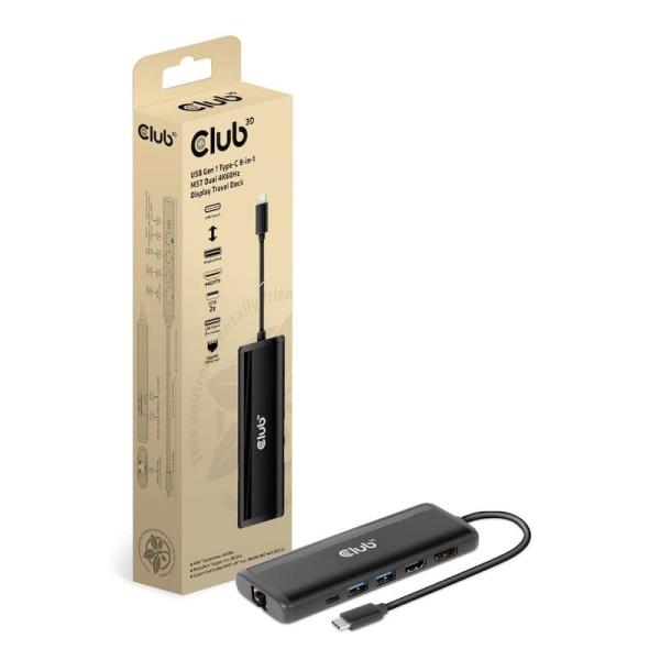 Club 3D USB Gen1 Type C 8-in-1 ハブ to HDMI 8K30Hz /...