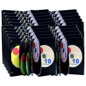 オーバルマルチメディア DVDケース DVDトールケース 10枚収納 27mm厚 グロスブラック 52個 ブルーレイケースとしても最適｜friendlyfactory