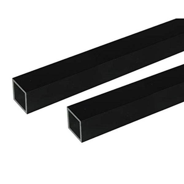 棒状の金属素材 ブラック 建築資材 安田 アルミ角パイプ 2.0x50x50mm 2m 2本組