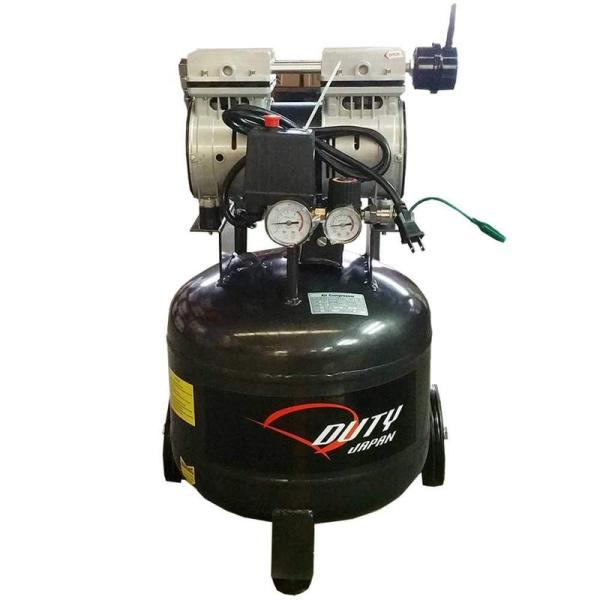 エアコンプレッサー 40L DUTY JAPAN 1.5HP 高性能ツインピストン 縦型オイルレスコ...