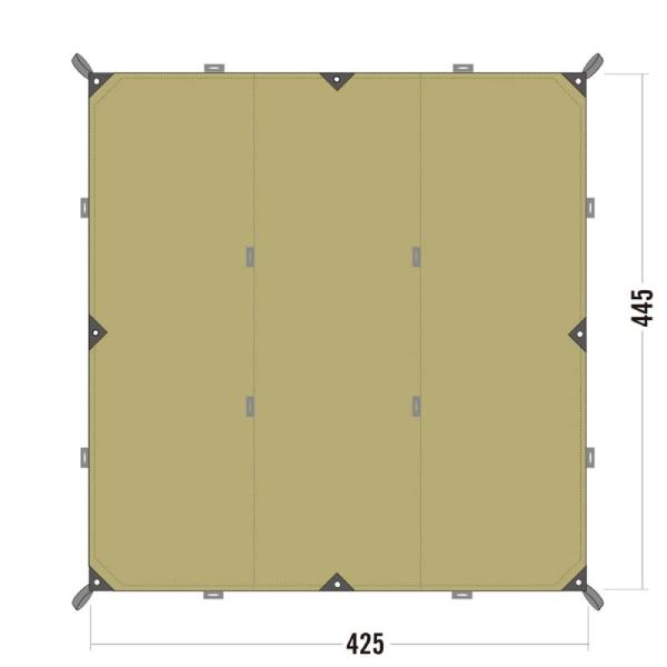 アウトドア用タープ エバニュー(EVERNEW) ポリコットンタープ Tarp TC1 ECQ201