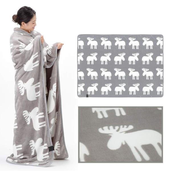 電気毛布 着る毛布 とろけるフランネル 着る電気毛布 curun クルン ロングサイズ 140×18...