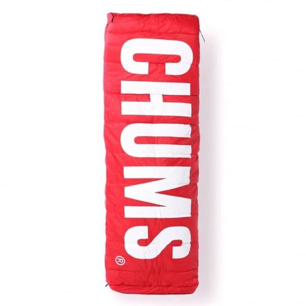 寝袋 チャムス (CHUMS) スリーピングバッグ チャムスロゴ 10度 レッド H182×W76c...
