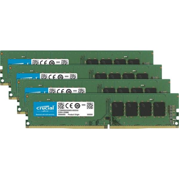 PCメモリー (2400 MT/s, 32 GB Kit (8 GB x 4) Single Ran...