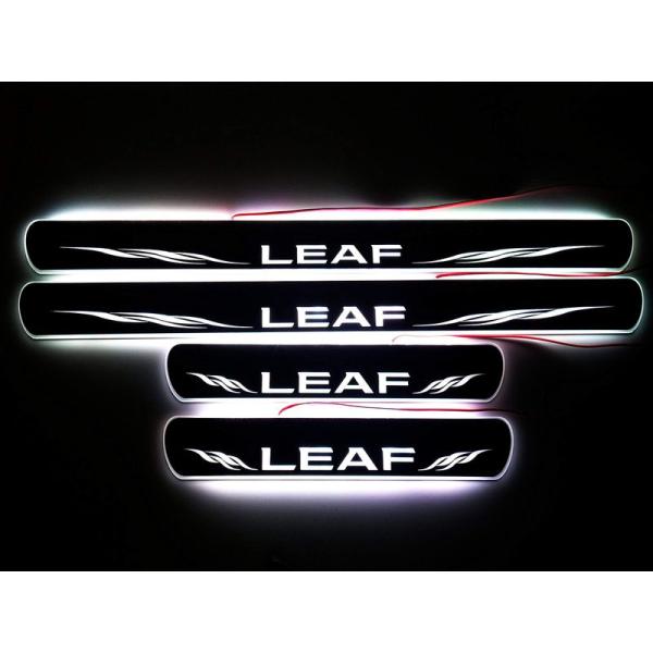 カーアクセサリー IDHIA 日産 リーフ LEAF LED キッキングプレート スカッフプレート ...