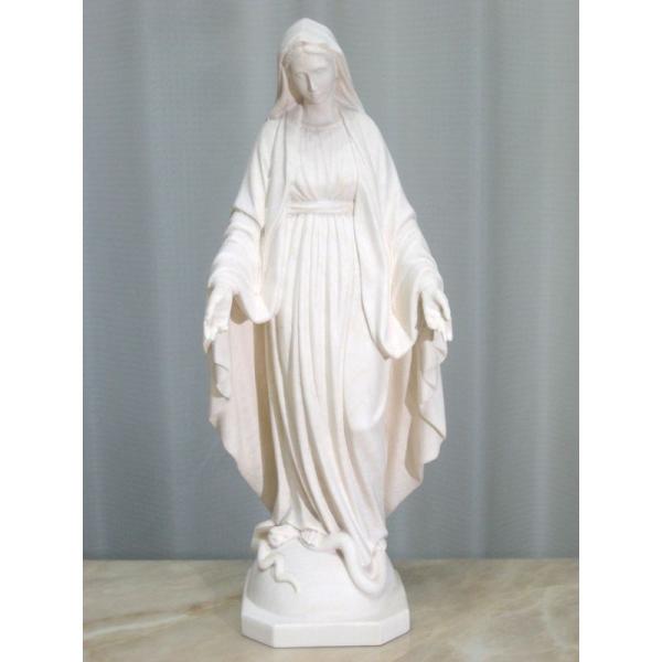 カトリック信者さん用 本物マリア像 木彫り イタリア メジュゴリエ ＮＲ20cm レーピ