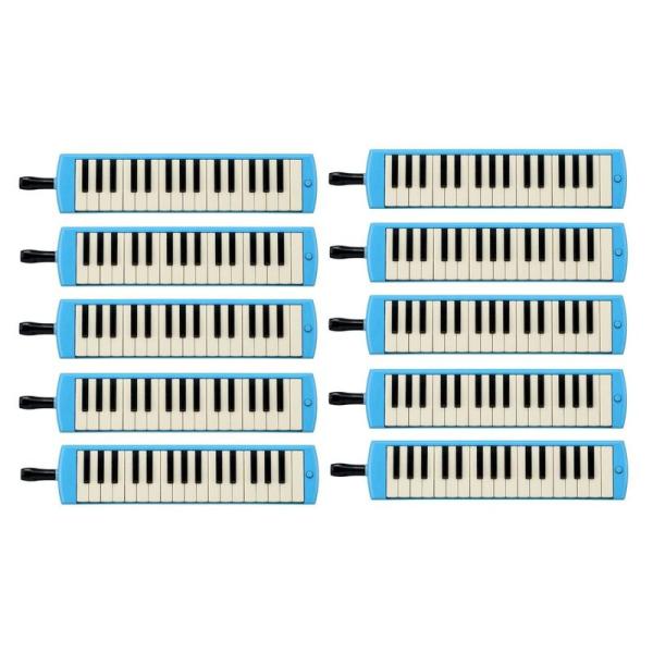 鍵盤ハーモニカ ブルー 楽器 YAMAHA P-32E 10台セット 小学校推奨アルト32鍵盤 唄口...