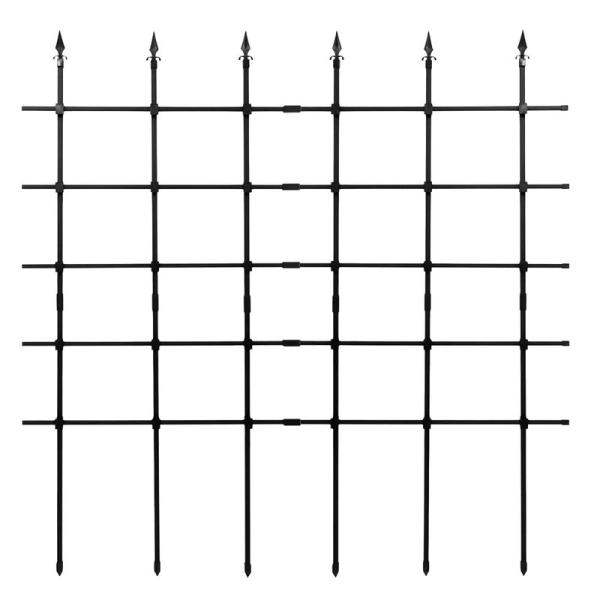 daim 組み立てかんたんローズフェンス 高さ 180cm 幅 180cm ブラック トレリス フェ...