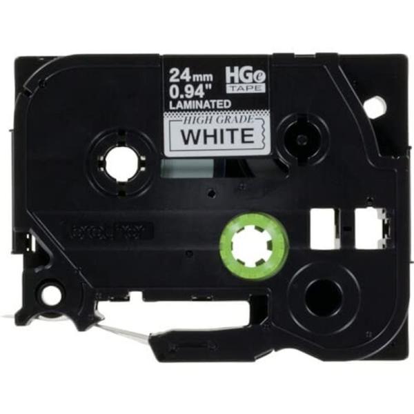 ラベルライター用テープ 白地/黒字 テープ ブラザー工業 HGeテープ ラミネートテープ 24mm ...