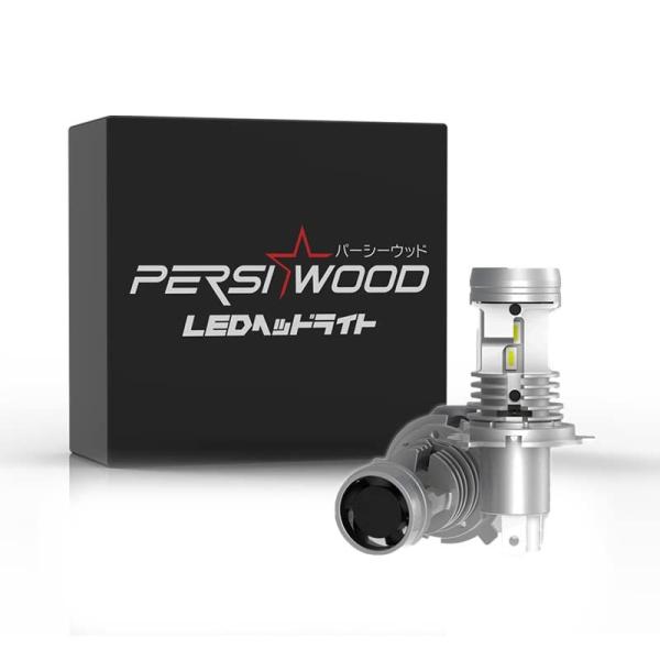 persi wood LED ヘッドライト H4 バルブ Hi/Lo 光軸調整可能 DC12V 80...
