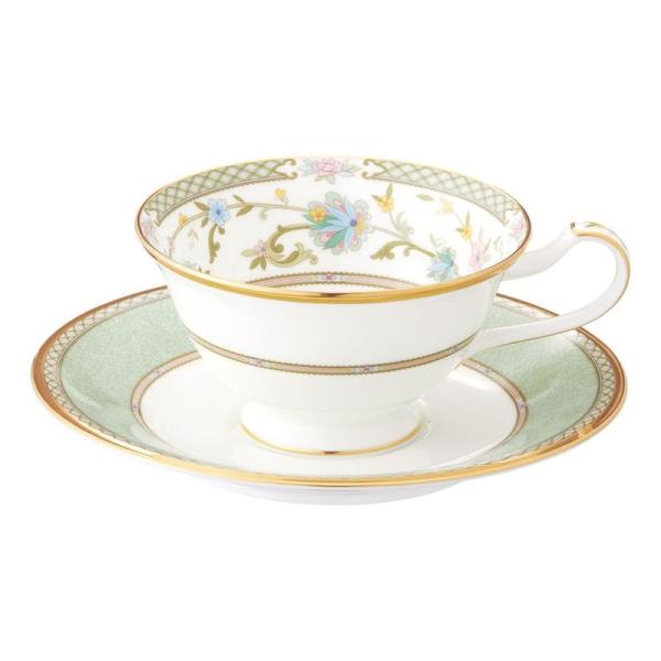 カップ＆ソーサー グリーン Noritake ノリタケ カップ &amp; ソーサー ( コーヒー ティー ...