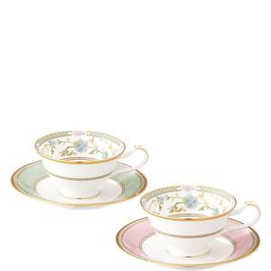 カップ＆ソーサー 色変り ペアセット Noritake ノリタケ カップ & ソーサー ( コーヒー ティー 兼用) 220cc ヨシノ 2客 グリー