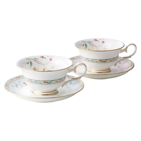 カップ＆ソーサー 色変り ピンク Noritake ノリタケ カップ &amp; ソーサー ( ペアセット ...