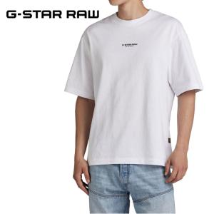 ジースター ロウ リラックスフィット ボクシーTシャツ 半袖 G-STAR RAW D24780-C336-110  ホワイト メンズ CENTER CHEST BOXY T-SHIRT｜Friends Yahoo店