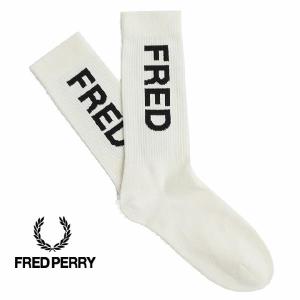 フレッドペリー 靴下 ブランドロゴ入り ソックス FRED PERRY C5137 メンズ スノーホワイト 129 白系 Branded Rib So｜friends-y