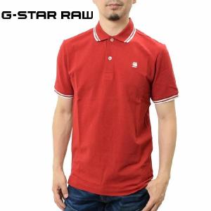 ジースター ロウ ポロシャツ ライン入り 半袖 G-STAR RAW D13325-5864 メンズ Dunda Slim Stripe Polo レッド