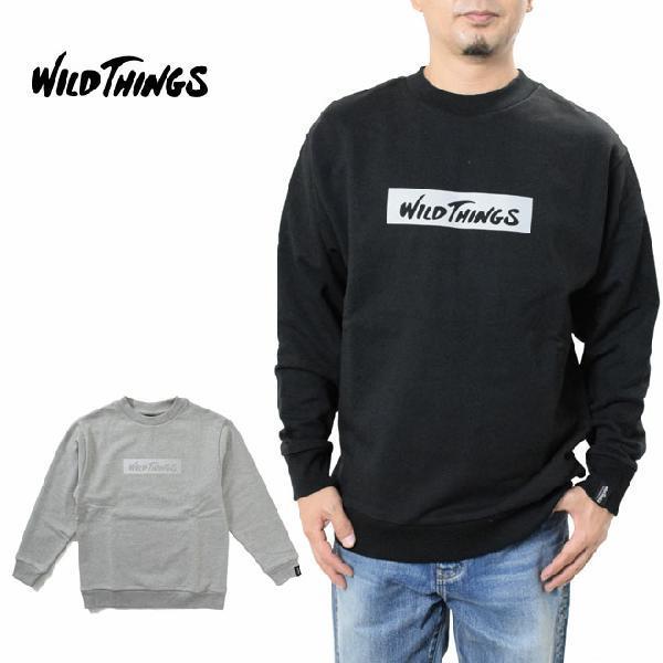 ワイルドシングス ロゴ クルースウェットシャツ リフレクター WILD THINGS WT21248...