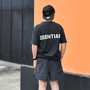 FEAR OF GOD  FOG ESSENTIALS TEE 即納在庫ありフィアオブゴッド エフオージー エッセンシャルズリフレクター リフレクターバックブリントTEE BLACKブラック｜Fringe-cs