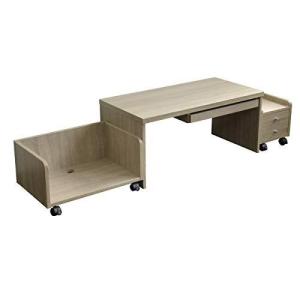 J-supply   パソコンデスク 3点セット オーク ローデスク ロータイプ 幅90cm コンパクトオーク   TCP350-OAK