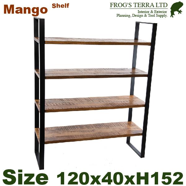 【法人宛限定商品】 RJマンゴー アイアンシェルフ（W120cmxD40cmxH152cm） 花台 ...