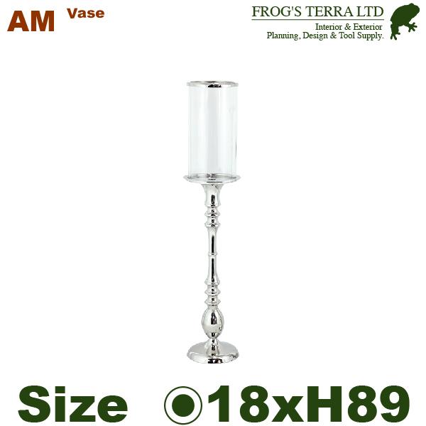 【法人宛限定商品】 AM メタルキャンドルホルダー H89 ニッケル（直径18cmxH89cm）（底...