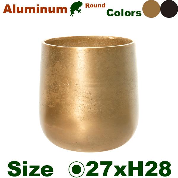 【法人宛限定商品】 AM7 ベース H28 アルミニウム花器（直径27cmxH28cm）（底穴なし）...