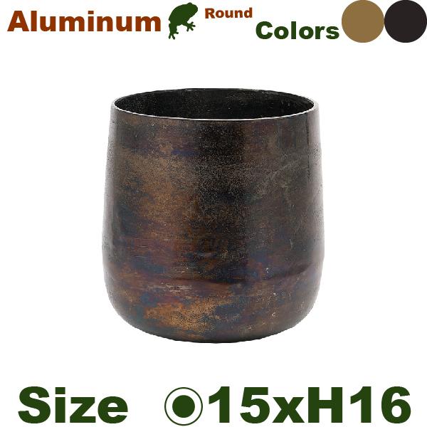 【法人宛限定商品】 AM4 ベース H16 アルミニウム花器（直径15cmxH16.5cm）（底穴な...
