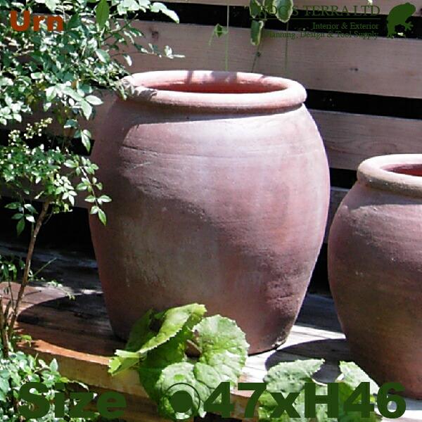 睡蓮壷鉢 A-04B M R-07C（直径47cm×H46cm）（水鉢/スイレン鉢/ビオトープ）（メ...