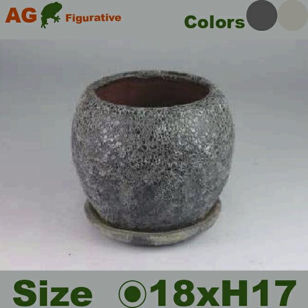 リリック ボール M（直径25cm×H17cm）（底穴あり/受皿付）  鉢 ディスプレイ オフィス ...