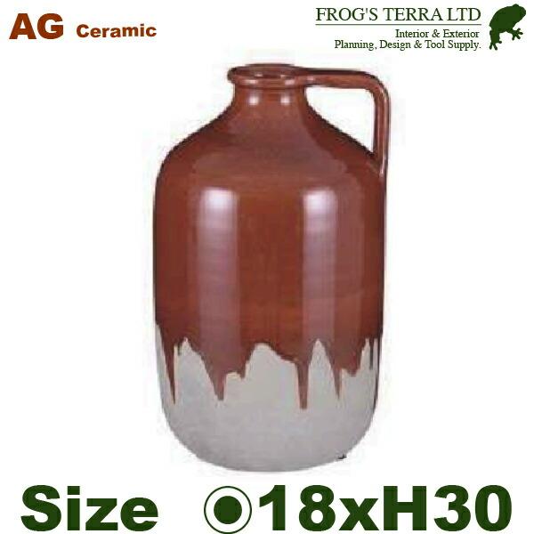 ティラン ジャグ ブラウン 30（直径18cm×H30cm）（底穴なし）  鉢 ディスプレイ オフィ...