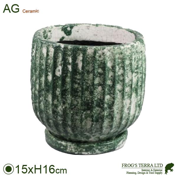 ポンチョマーブル S（直径15cm×H16.5cm）（底穴あり/受皿付）  鉢 ディスプレイ サボテ...