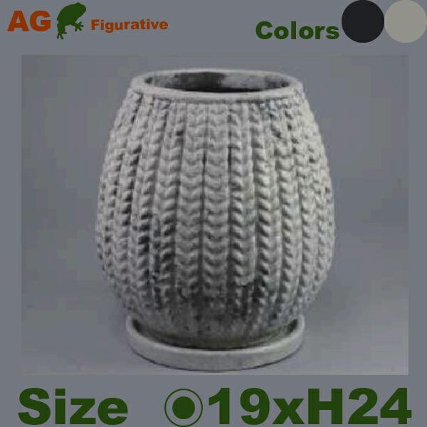 ブレイド　マーブル M（直径19cm×H24cm）（底穴あり/受皿付）  鉢 ディスプレイ オフィス...