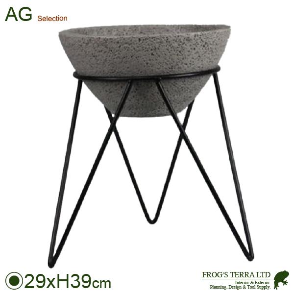 フォームライト ベースン S（直径29.5cm×H39cm）穴あり 鉢 プランター 室内向き