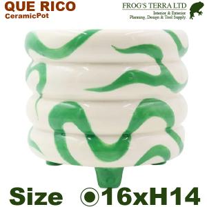 パブロスパニッシュイラルス（直径16.5cm×H14cm）穴なし 鉢カバー Que Rico｜frog