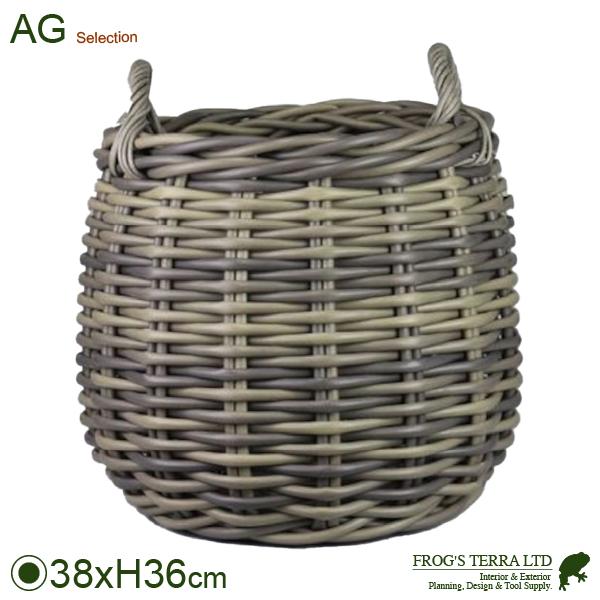 ヴァイナルラウンド S（直径38cm×H43cm）（8号可）（再生PE製）（鉢カバー）