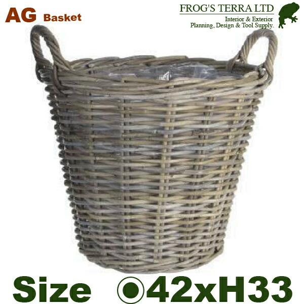 ラタン ポテト バスケット  L AG-AB004（直径42cm×H33cm）（天然ラタン製）